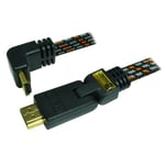 Cable HDMI 1.4 haute définition 2 METRES FULL HD 1080p 3D HDCP - Neuf