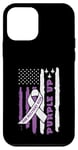 Coque pour iPhone 12 mini Purple Up For Military Kids Drapeau américain USA