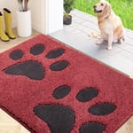 FCSDETAIL Dirt Trapper Indoor Door Mat 80 x 120 cm, Washable Entrance Rug, Absorbent Dog Doormat for Muddy Paws, Inside Mat for front door, Entryway, Pets