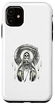 Coque pour iPhone 11 Santa Muerte Sacred Art - Squelette mystique avec faux