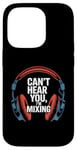 Coque pour iPhone 14 Pro Casque DJ ingénieur du son studio de mixage amateur de musique