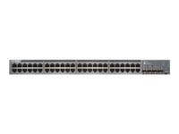 Juniper Networks Ex Series Ex3400-48T - Switch - L3 - Administrerad - 48 X 10/100/1000 + 4 X Gigabit Sfp / 10 Gigabit Sfp+ + 2 X 40 Gigabit Qsfp+ - Bakre Till Främre Luftflödet - Rackmonterbar