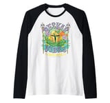 Star Wars The Mandalorian Beskar Vibes Mos Espa Surf Beach Raglan Baseball Tee