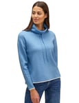 Street One A302491 Pull en Tricot, Doux mélange de Bleu, 40 Femme