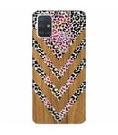 Coque Galaxy S20 PLUS effet bois leopard brocart violet transparente