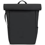 Johnny Urban Sac À Dos Roll Top Femmes & Hommes Noir - Henry - Sac À Dos pour un Usage Quotidien - Déperlant, Flexible et avec Compartiment pour Ordinateur Portable 16 Pouches - Pliable en PU mat