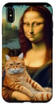 Coque pour iPhone XS Max Mona Lisa tenant un chat Portrait d'art Peinture Kitty Cat