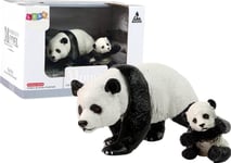 Leantoys 2 Figurers Panda Med Young Panda Världens Djur