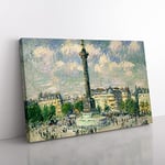 Big Box Art Gustave Loiseau The Place of The Bastille Canvas Wall Art Print Ready to Hang Picture, 76 x 50 cm (30 x 20 Inch), Multi-Coloured