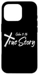 iPhone 16 Pro Inspiring Saying John 3:16 True Story Christian Verse Bible Case