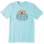 Life Is Good Men's Standard Crusher Graphic T-Shirt I'll Be Watching You, Beach Blue, XXX-Large