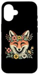 Coque pour iPhone 16 Couronne de fleurs de renard