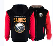 Men's Field Ice Hockey Jersey NHL Buffalo Sabres Hoodie Sweatshirt Thick Long Sleeve Warm Full Zip Hoodie Hooded Sweatshirts