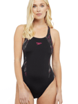 Speedo Women's Hyperboom Splice Muscleback Swimsuit Swimming Costume Black BNWT