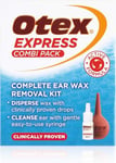 Otex Express Combi Pack Complete Ear Wax Ear Drops & Syringe Removal Kit 10ml UK