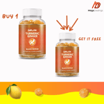 Turmeric Vitamin Supplement Ginger & Black Pepper 60 Tropical Flavour Gummies X2