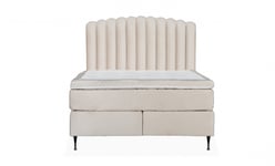 SoffaDirekt OPERA/PRIMO HIGH 140 Sängpaket Sammet Beige