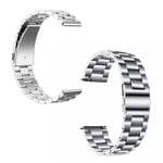 Ticwatch / Samsung Gear S3 Classic / Huawei Watch GT klockarmband i rostfritt stål - Silver