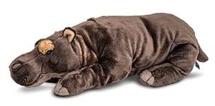 Uni-Toys - Hippopotame couché – 46 cm (Longueur) – Peluche Hippo, Hippopotame – Peluche, Doudou