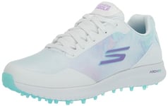 Skechers Ladies Arch Fit GO Golf Max 2 Splash Waterproof Spikeless Womens Golf Shoes 123068 White/Multi 8UK