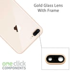 New Replacement GENUINE GLASS Camera Lens Cover for Apple iPhone 8 Plus Gold