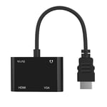 H HILABEE Micro HDMI Male to HDMI Female Adapter Cable 1080P HD HDTV 4K for TV Computer