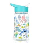 flintronic Gourde Isotherme Enfant, 450ML Bouteille Enfant, Gourde Isotherme Enfant avec Paille, Sans BPA Tritan, Bouteille d'eau Anti-fuite Réutilisable pour Ecole Maternelle