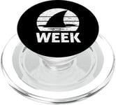 2025 Week Retro Shark Fin Lover Sea Ocean Animal Summer Trip PopSockets PopGrip for MagSafe