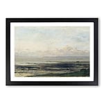 Big Box Art Charles-Francois Daubigny Woman by The Water Framed Wall Art Picture Print Ready to Hang, Oak A2 (62 x 45 cm)