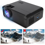 Uhd 4K Wifi 1080P Led Projector (480P For Version) Black Set