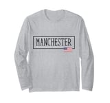 Manchester City USA Flag State Travel US America Women Men Long Sleeve T-Shirt