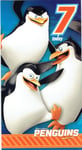 7th BIRTHDAY CARD official Penguins of Madagascar  Great Graphics inside & out