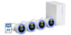 NAPCAT 8CH 4MP Kit Camera Surveillance Extérieure, Kit Video Surveillance avec NVR 4K 2To, Détection de Personne/Véhicule, 4X 4MP Caméra IP PoE, Vision Nocturne Couleur, Audio 2 Voies, IP67, N2804