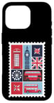 iPhone 16 Pro London Stamp with Iconic Landmarks - London Souvenir Case