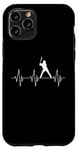 Coque pour iPhone 11 Pro Batteur de baseball Heartbeat - Fan amateur de batteur de baseball