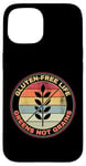 Coque pour iPhone 15 Gluten Free Life Greens Not Grains Vintage Retro Celiaque