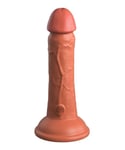 King Cock Elite - Tan Vibrerende Dual Density Silikondildo 15cm