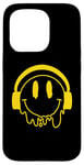 Coque pour iPhone 15 Pro Sourire jaune fondant drôle souriant visage dégoulinant mignon