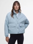 Barbour International Zola Quilted Jacket, Lightblue/Silver