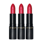 3 x Revlon Super Lustrous The Luscious Mattes Lipstick - 017 Crushed Rubies