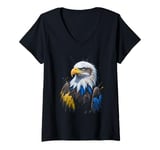 Womens Eagle Hand painted eagle - The Bald Eagle V-Neck T-Shirt