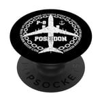 P-8 Poseidon Avion militaire style vintage avant et arrière PopSockets PopGrip Adhésif