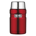 Thermos Récipient Alimentaire Isotherme Stainless King, Boîte à Repas, Acier Inoxydable mat, Cranberry, 71 cl, 4001248071