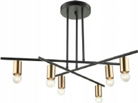 Hängande lampa Italux Taklampa modern industriell NORMANI MDM3658/6 BK + BRO 6xE27 Italux