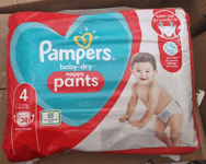 Pampers Baby-Dry Nappy Pants Size 4, 38 Nappies, 9-15  kg