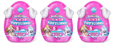 Rainbocorns- Pocket Puppycorn Surprise-series 3 Pcs, 1 Bobble Head 1 Pk. - (9285)