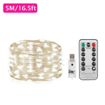 Christmas Light Xmas Light Led String Lights White 5M 50LED 1PC