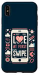 Coque pour iPhone XS Max Love At First Swipe Rencontres en ligne Love Matching Valentines