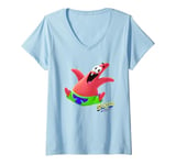 Womens The SpongeBob SquarePants Movie Jumping Patrick Star V-Neck T-Shirt