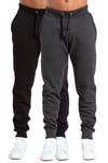 French Connection Mens Black 2 Pack Cotton Blend Joggers - Size X-Large